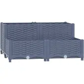 vidaXL Lit surélevé 80x80x38 cm Polypropylène
