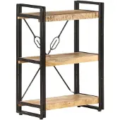 vidaXL Bibliothèque à 3 niveaux 60x30x80 cm Bois de manguier massif