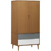 vidaXL Armoire MOLDE Marron 90x55x175 cm Pin massif