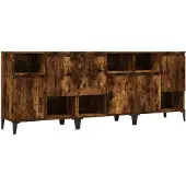 vidaXL Sideboards 3 pcs. Chêne fumé 60x35x70 cm Bois composite
