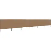vidaXL Tissu brise-vent 6 pièces 800 x 80 cm Taupe