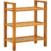 vidaXL Étagère à chaussures à 3 niveaux 50x27x60 cm Chêne massif