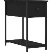 vidaXL Table de chevet noir 30x60x60 cm Bois d’ingénierie