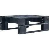 vidaXL Repose-pied palette de jardin bois noir