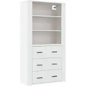 vidaXL Highboard Blanc Bois d'ingénierie