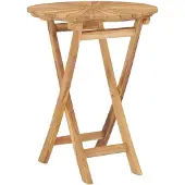 vidaXL Table de jardin pliante Ø 60 cm bois massif teck