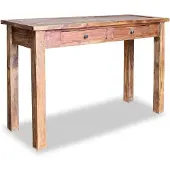 vidaXL Table console bois d'acajou massif 123x42x75 cm