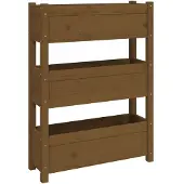 vidaXL Jardinière Marron miel 77x25x104,5 cm Bois massif de pin