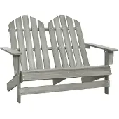 vidaXL Banc de jardin Adirondack 2 places en bois massif de sapin gris