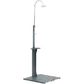 vidaXL Douche de jardin en bois anthracite