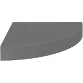 vidaXL Étagère d'angle flottante Gris brillant 25x25x3,8 cm MDF