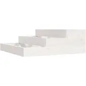 vidaXL Jardinière Blanc 78x78x27 cm Bois massif de pin