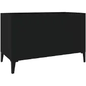 vidaXL Armoire à plateaux noire 74,5x38x48 cm Bois composite