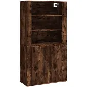vidaXL Highboard chêne fumé bois composite