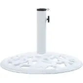 vidaXL Pied de parasol blanc 12 kg 48 cm Fonte
