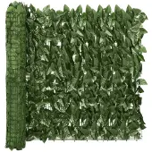 vidaXL Écran de balcon avec feuilles vert foncé 600x75 cm