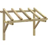vidaXL Auvent de porte 150x100x100 cm pin massif