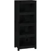 vidaXL Bibliothèque Noir 50x35x125,5 cm Bois de pin massif