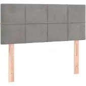 vidaXL Tête de lit gris clair 90x5x78/88 cm velours