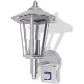 vidaXL Lampe murale d'extérieur Lanterne verticale en acier inoxydable avec capteur de mouvement