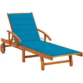 vidaXL Bain de soleil avec support acacia massif