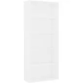 vidaXL Bibliothèque à 5 niveaux Blanc 80x30x189 cm Bois d'ingénierie