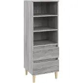 vidaXL Highboard Gris Sonoma 40x36x110 cm Matériau dérivé du bois