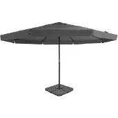 vidaXL Parasol avec pied de parasol portable Anthracite