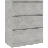 vidaXL Sideboard gris béton 60 x 35 x 76 cm panneau de particules