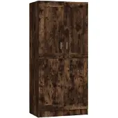 vidaXL Armoire chêne fumé 82,5x51,5x180 cm Bois composite