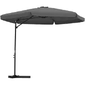 vidaXL Parasol avec mât en acier 300 cm Anthracite