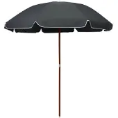 vidaXL Parasol avec mât en acier 240 cm Anthracite