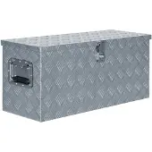 vidaXL Boîte en aluminium 80 x 30 x 35 cm Argenté