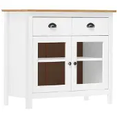 vidaXL Sideboard Hill blanc 90x40x80 cm pin massif
