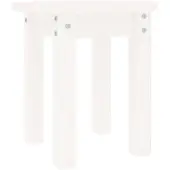 vidaXL Table basse blanche Ø 35x35 cm pin massif