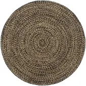vidaXL Tapis fait à la main Jute Noir et marron 240 cm