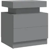 vidaXL Table de chevet Gris 45x35x52 cm Bois d'ingénierie