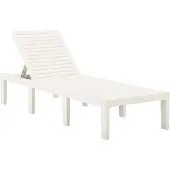 vidaXL Bain de soleil plastique blanc