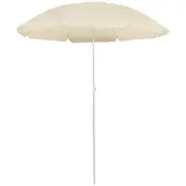 vidaXL Parasol avec mât en acier couleur sable 180 cm