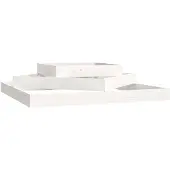 vidaXL Jardinière Blanc 112x112x27 cm Bois massif de pin