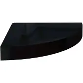 vidaXL 323889 Floating Corner Shelf High Gloss Black 25x25x3,8 cm MDF