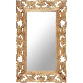 vidaXL Miroir sculpté à la main Marron 80x50cm Bois de manguier massif