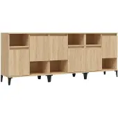 vidaXL Sideboards 3 pièces chêne Sonoma 60x35x70 cm bois composite
