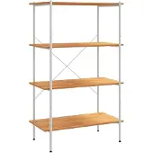 vidaXL Étagère à 3 niveaux Blanc et chêne 80x40x130 cm