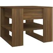 vidaXL Table basse Chêne brun 55,5x55x45 cm Bois composite