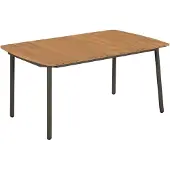 vidaXL Table basse 150x90x72 cm en bois massif d'acacia et acier