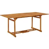 vidaXL Table de jardin en acacia massif 180 x 75x 90 cm