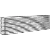 vidaXL Lit surélevé Acier revêtu par poudre 260x40x68 cm Argenté