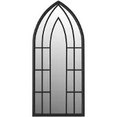 vidaXL Miroir de jardin noir 70x30 cm Fer