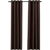 vidaXL Rideaux occultants Aspect lin avec œillets 2pcs Taupe 140x225cm